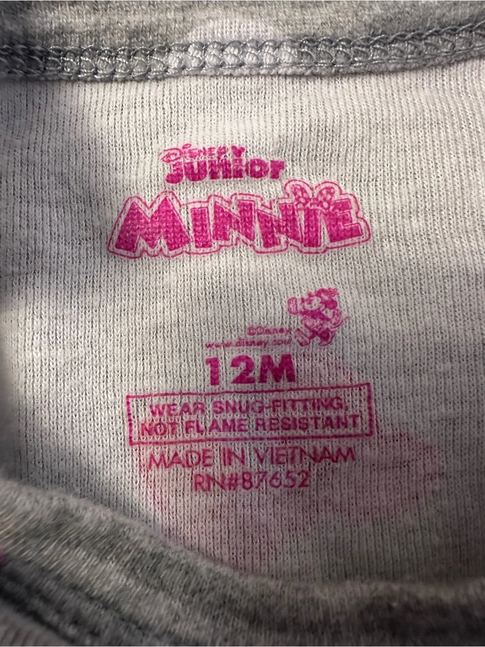 12M Christmas Pajama Bundle Honest Baby Minnie Mouse - Picture 5 of 5